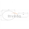 INVENA - Umywalka nablatowa ASTRI 55cm owalna biała  CE-30-001-W